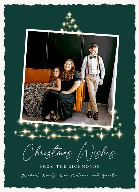 Shining Tree Personalized Holiday Cards