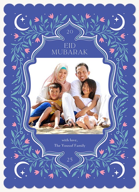 Moonlit Blooms Eid Cards