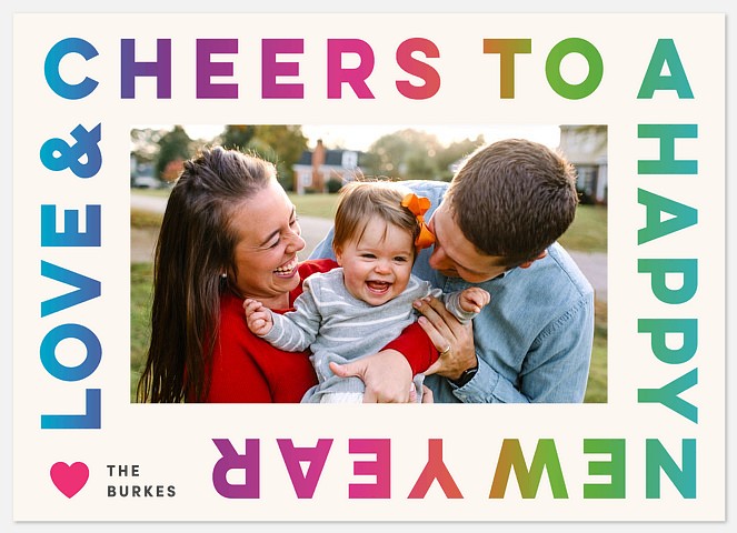 Chromatic Celebration Holiday Photo Cards