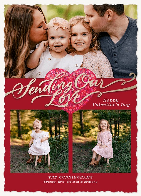 Jeweled Heart Valentines Cards