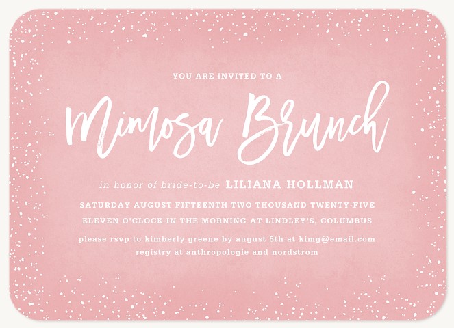 Sparkling Brunch Bridal Shower Invitations