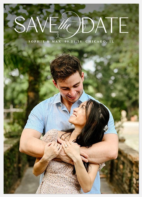 Top Type Save the Date Photo Cards