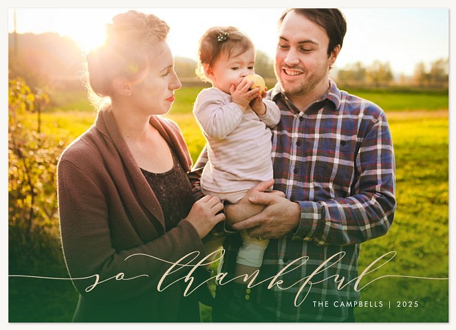 Calligraphic Thanks Thanksgiving Cards