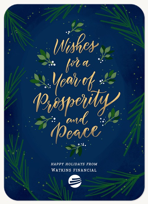 Prosperity & Peace Business Holiday Cards