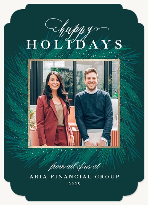 Overflowing Foliage Business Holiday Cards