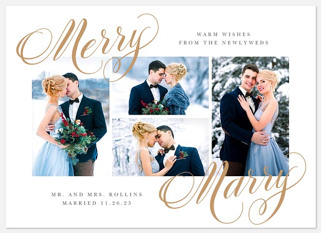 Merry Matrimony Holiday Photo Cards