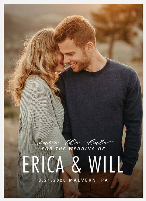 Stacked Vintage Save the Date Photo Cards