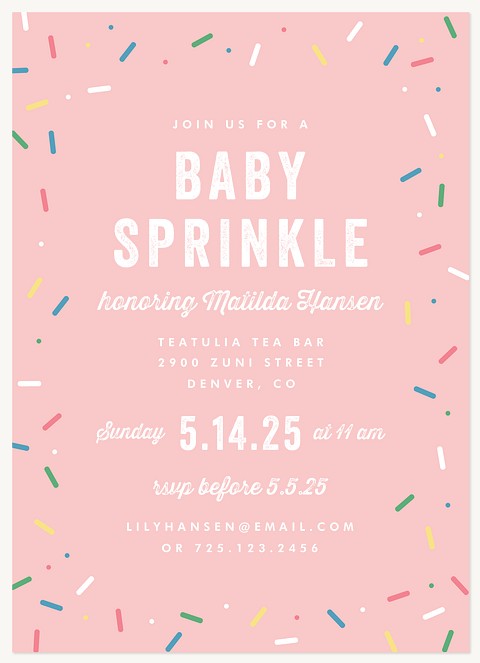 Sweet Sprinkle Baby Shower Invites