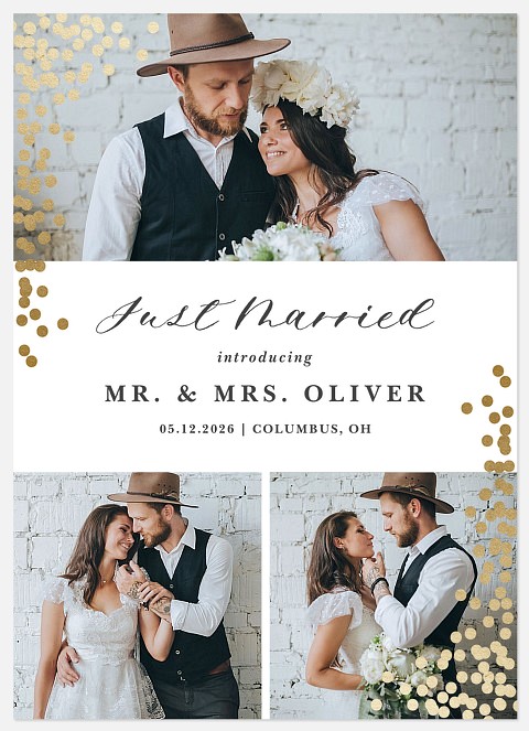 Enchanted Confetti Wedding Announcements