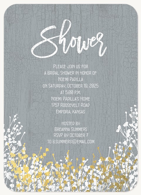 Winter Metallics Bridal Shower Invitations