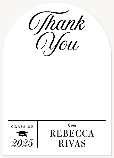 Classic Graduation Graduation Thank You Cards