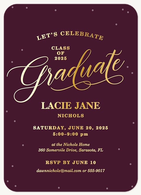 Gilded Confetti Graduation Cards