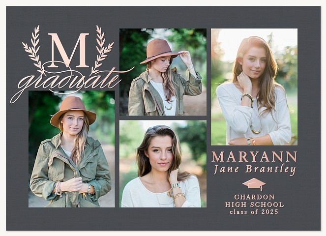 Monogram Elegance Graduation Announcements
