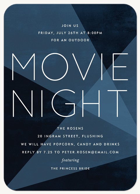 Hollywood Lights Party Invitations