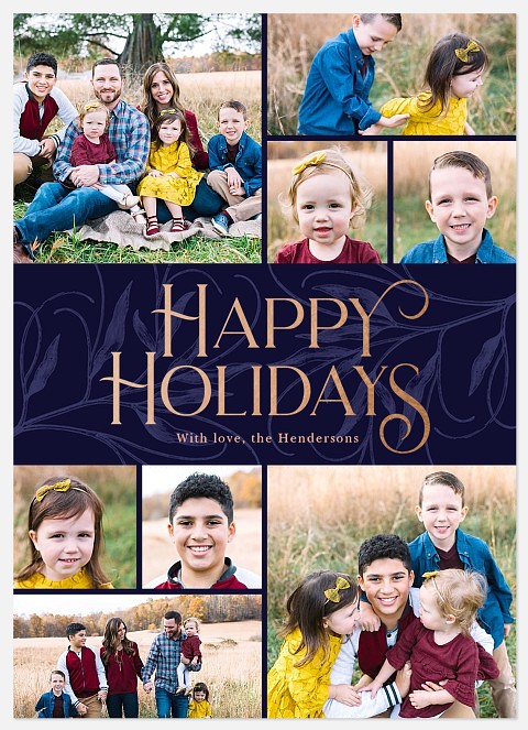 Gilded Elegance Holiday Photo Cards