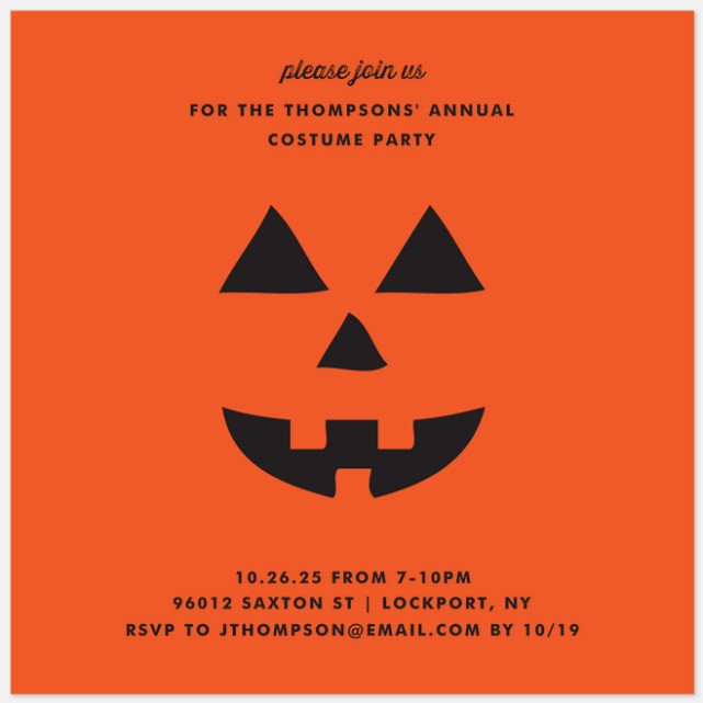 Jack-o-Lantern Halloween Photo Cards