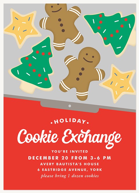 Cookie Charm Holiday Party Invitations