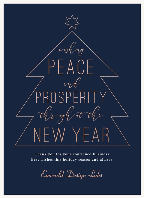 Tree Outline Business Holiday Cards