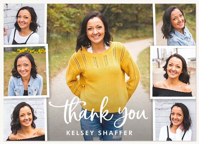 Gratitude Collage Graduation Thank You Cards