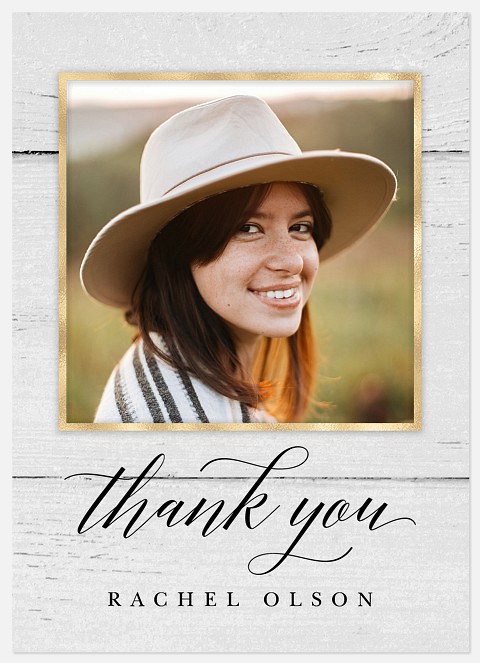 Luxe Woodgrain Thank You Cards 