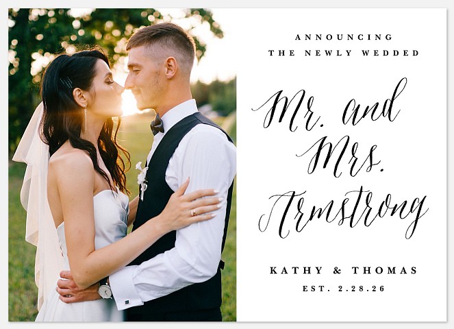 Calligraphic Wedding Announcements