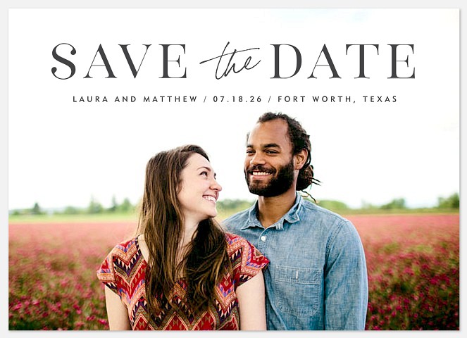 Top Banner Save the Date Photo Cards