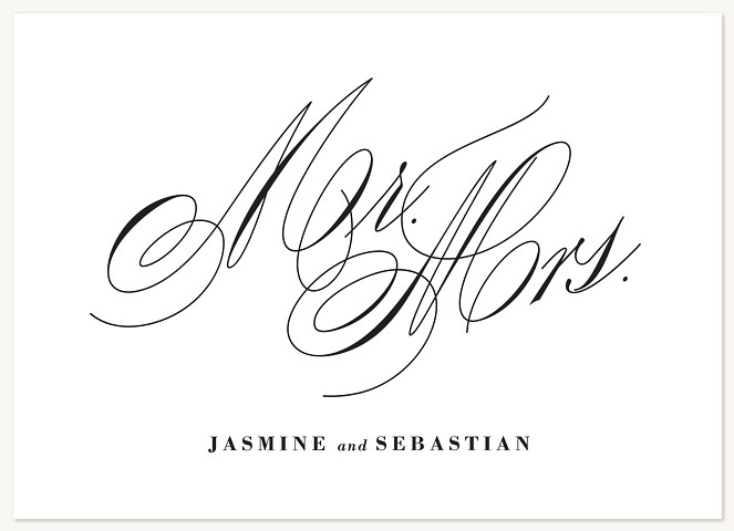 Classic Love Story Wedding Thank You Cards