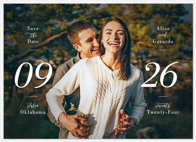 Center Stage Save the Date Photo Cards