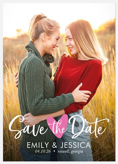 Sweet Heart Save the Date Photo Cards
