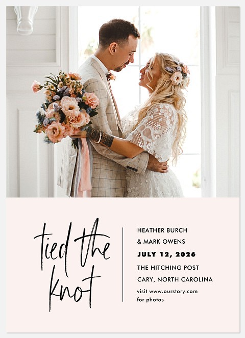 Tied the Knot Wedding Announcements