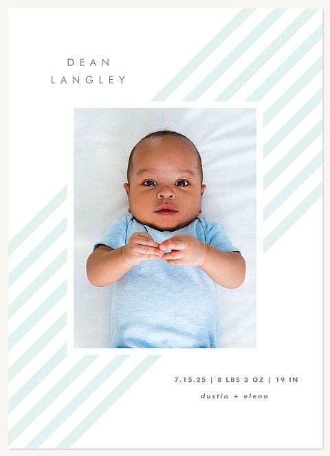 Modern Angle Baby Announcements