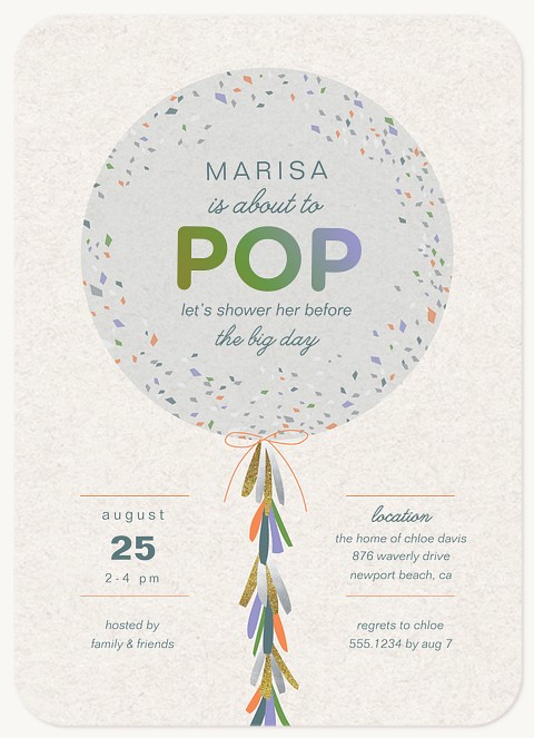 Pop Baby Shower Invites
