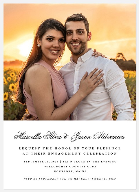 Classical Engagement Party Invitations