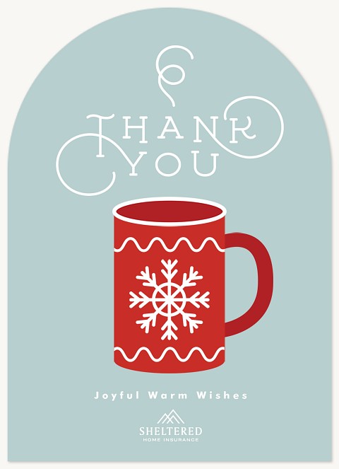 Swirling Text Business Holiday Cards