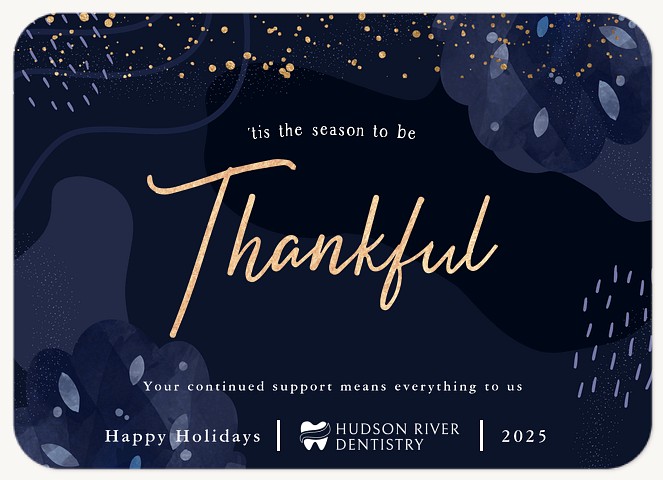 Modern Gratitude Business Holiday Cards