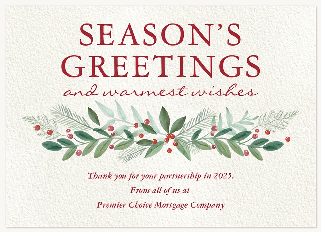 Grateful Tidings Business Holiday Cards