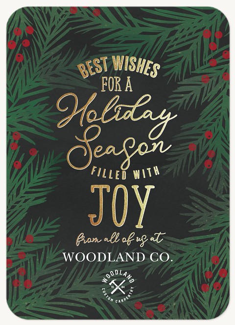 Cheerful Spruce Business Holiday Cards