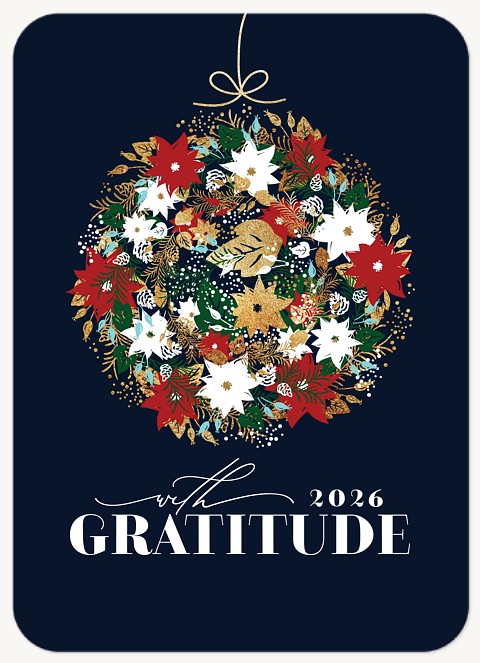 Floral Ornament Business Holiday Cards