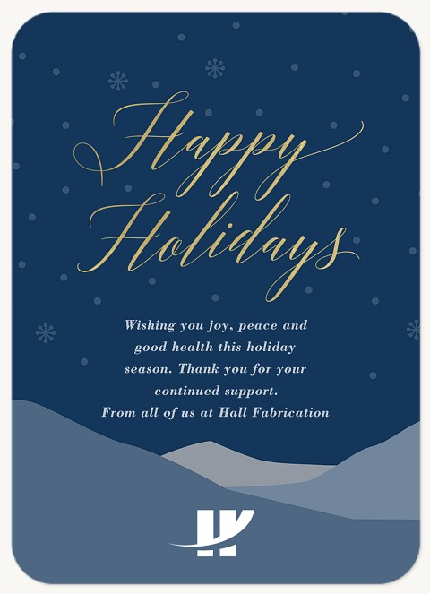 Mountain Snow Business Holiday Cards