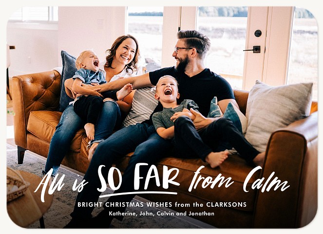 So Far From Calm Photo Holiday Cards