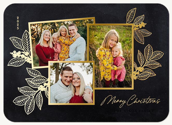 Chalkboard Florals Christmas Cards