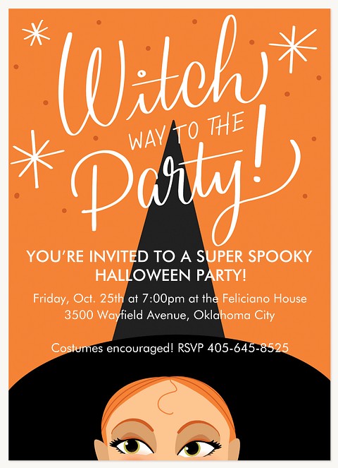 Witch Party Halloween Party Invitations