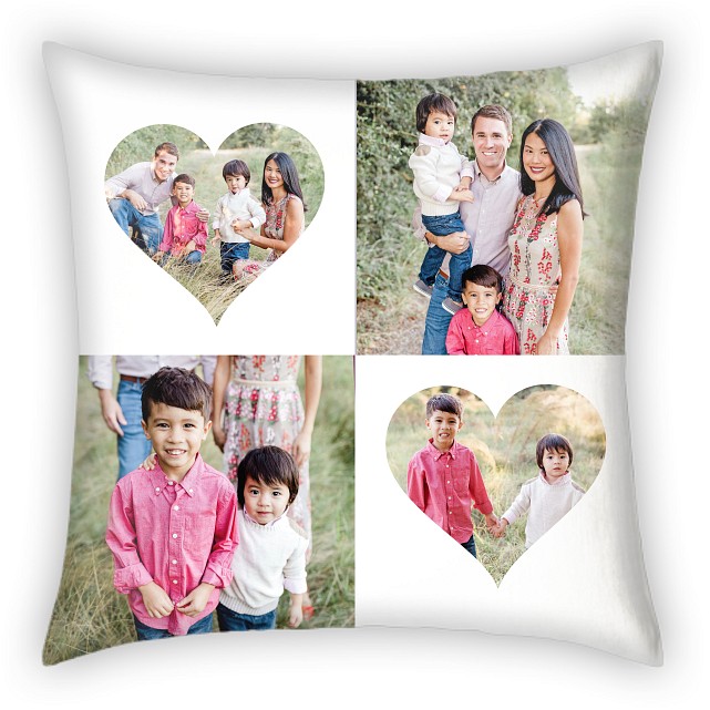 Heart Collage Custom Pillows