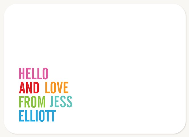 Rainbow Hello Stationery