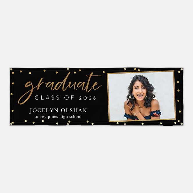 Golden Grad Photo Banner  Graduation Banners