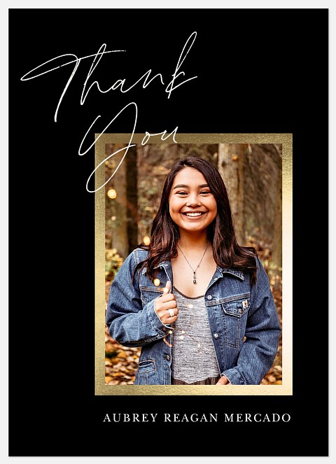 Gilded Snapshot Thank You Cards 