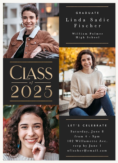 Debonair Trio Graduation Announcements