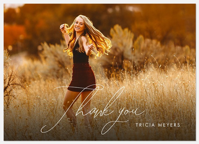 Elegant Script Thank You Cards 