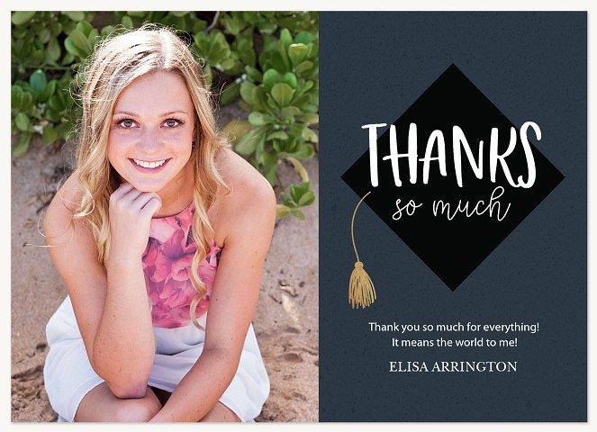 Side Cap Graduation Thank You Cards