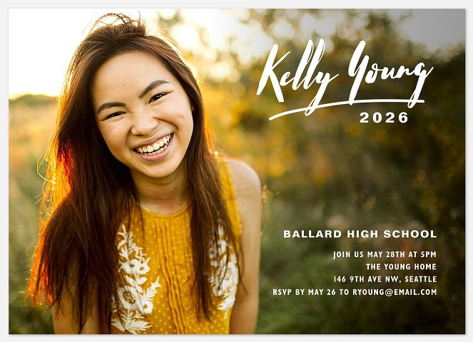 Contemporary Signature Graduation Cards